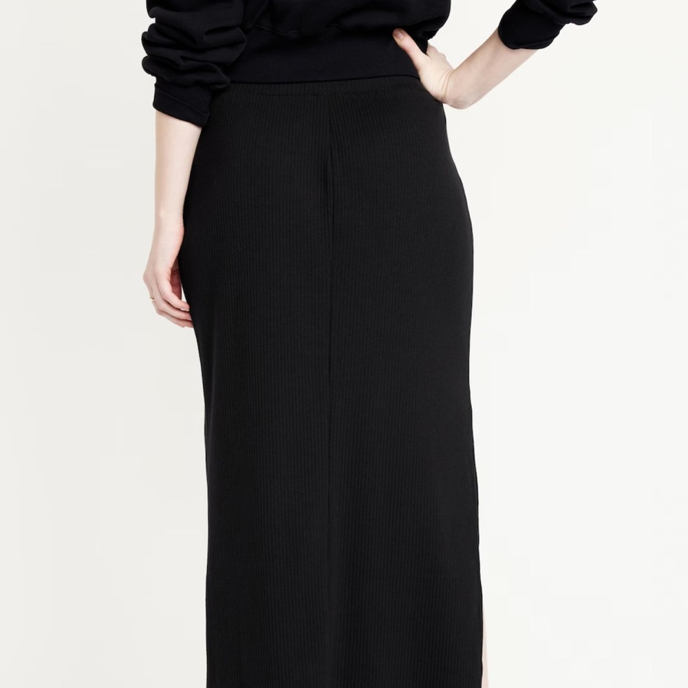 High Waisted Rib Knit Pencil Skirt/Top